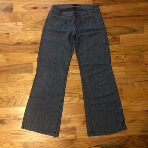 Express Wide Leg Blue Linen Pants 4